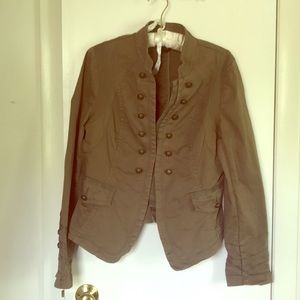 Olive green military jacket, L